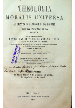 Theologia moralis universa 1860 r