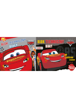 Blok techniczny A4/10K biały Cars