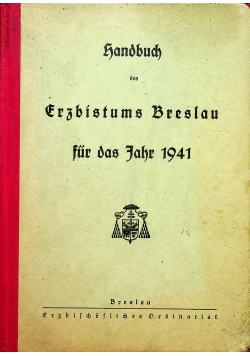Handbuch Erzbistums Breslau für das Jahr 1941