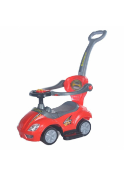 Jeździk z rączką 3w1 Mega Car czerwony