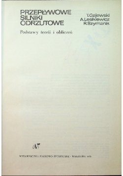 Przepływowe silniki odrzutowe