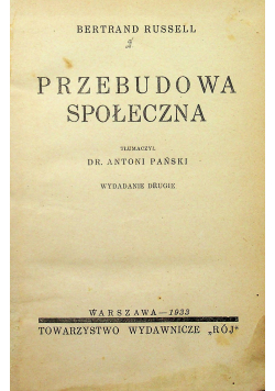 Przebudowa Społeczna 1933 r.