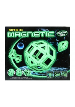 Klocki magnetyczne 26el fluorescencyjne