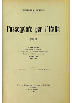 Passeggiate per l Italia 1907 r.
