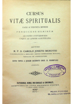 Cursus witae spiritualis 1905 r