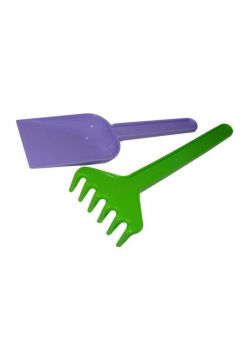 Łopatka i grabki do piasku 18cm 0507