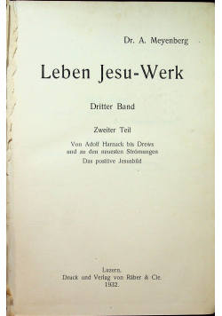 Leben jesu Werk Zwei Teil 1932 r.