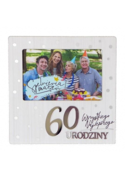 Ramka Moments RM-021 Urodziny 60 biała