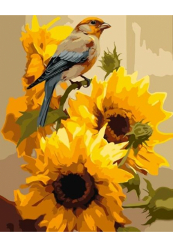 Malowanie po numerach - Zięba na psiance 40x50cm
