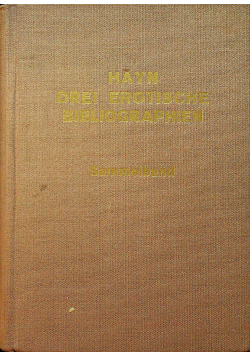 Drei erotische bibliographien reprint z 1890 r.