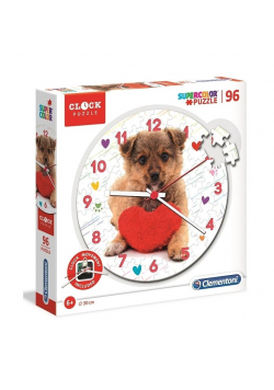 Puzzle 96 Zegar Cute Puppy