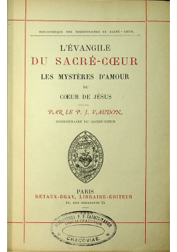 L evangile du sacre coeur 1889r
