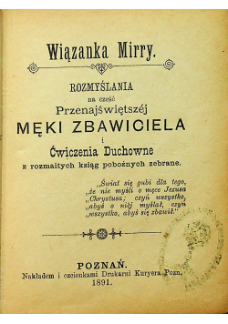 Wiązanka Mirry 1891 r.