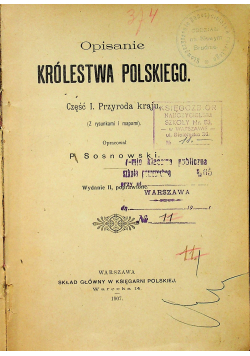 Opisanie Królestwa Polskiego Część I 1907 r
