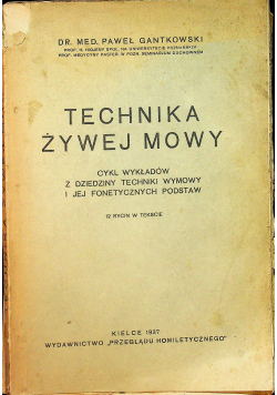 Technika żywej mowy 1937 r