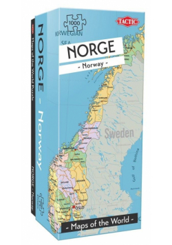 Puzzle 1000 Mapy świata: Norwegia