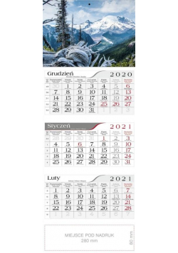 Kalendarz 2021 Trójdzielny Góry CRUX