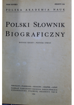 Polski słownik biograficzny tom XXVIII zeszyt 116