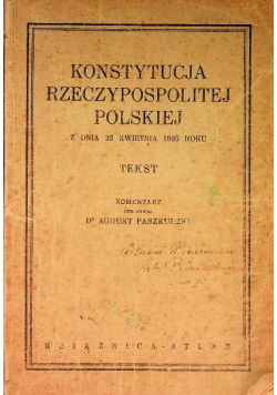 Konstytucja Rzeczypospolitej Polskiej 1935 r.