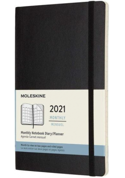 Kalendarz 2021 tygodniowy 12ML mo. czarny