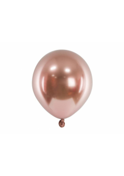 Balony Glossy różowe złoto 12cm 50szt