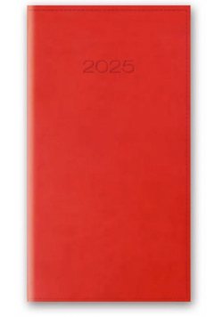 KAL 2025 A6 TYGODNIOWY OPRAWA VIVELLA - Czerwony