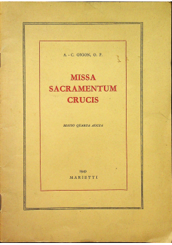 Missa Sacramentum crucis 1949 r.