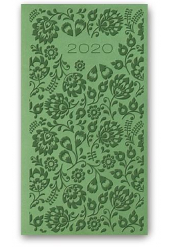 Kalendarz 2020 Tygod. A6 Vivella Relief Jasnoziel.