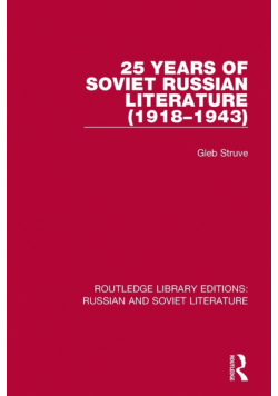 25 Years of Soviet Russian Literature (1918-1943)