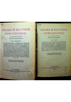 Polska w kulturze powszechnej  2 tomy  1918 r