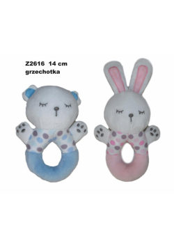 Grzechotka zwierzęta 14cm MIX