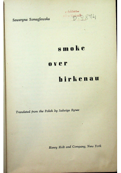 Smoke over birkenau 1947r