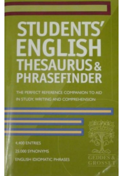 Students English Thesaurus & Phrasefinder