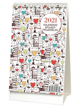 Kalendarz 2021 Biurkowy Stojący Trójdzielny