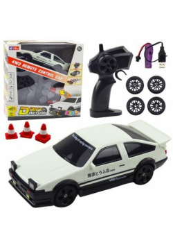 Auto sportowe RC z wymiannymi kołami białe