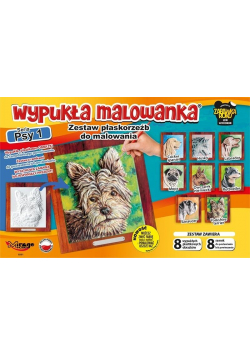 Wypukła malowanka - Psy Seria 1 Zestaw 8 wzorów