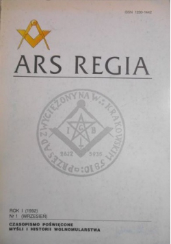 Ars Regia nr 1 1992 czasopismo