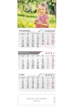 Kalendarz 2021 Trójdzielny Dziewczynka CRUX