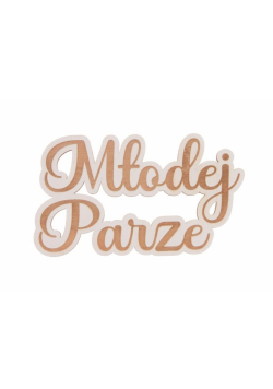 Drewniany napis - Młodej parze 5szt biały