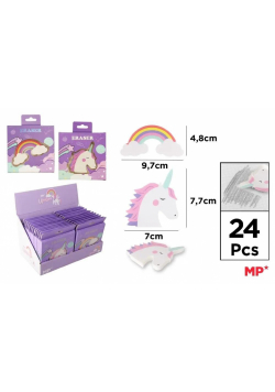 Gumka ścieralna Unicorn MIX