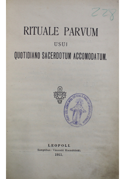 Rituale Parvum 1911r