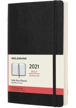 Kalendarz 2021 dzienny 12ML mo. czarny