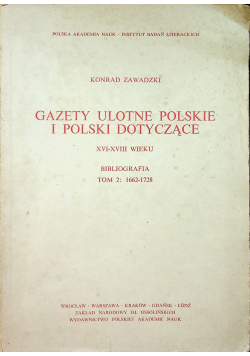 Gazety ulotne polskie i Polski dotyczące Tom II
