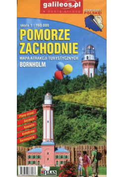 Mapa atrakcji tur. - Pomorze Zachodnie 1:160 000