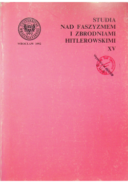 Studia nad faszyzmem i zbrodniami hitlerowskimi XV