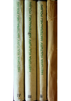 Historia kultury materialnej Polski w zarysie 4 tomy