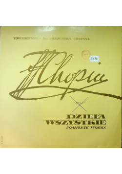 Fryderyk Chopin Dzieła wszystkie Ballady Płyta Winylowa
