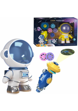 Astronauta z projektorem na pilota