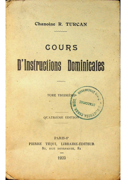 Cours d instructions dominicales 1923r