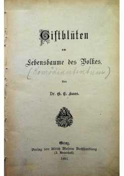 Sisthlufen am lebensbaume des Vilkes 1891 r